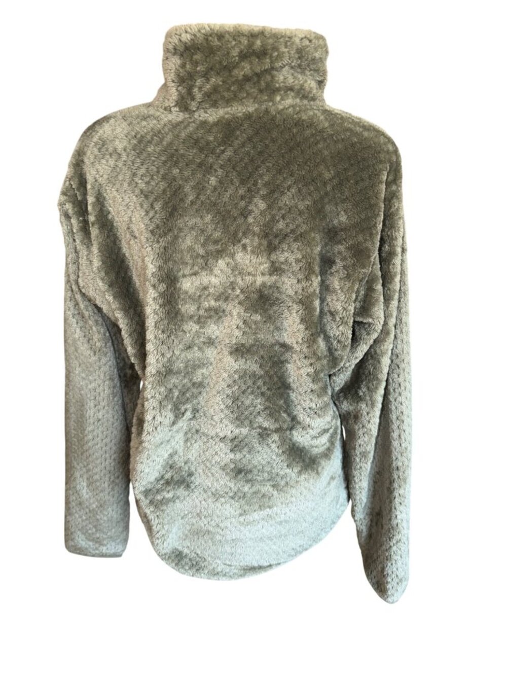 Columbia Womens Fire Side II Sherpa Fleece XL Full-Zip Fuzzy Olive Green Jacket - Picture 3 of 11